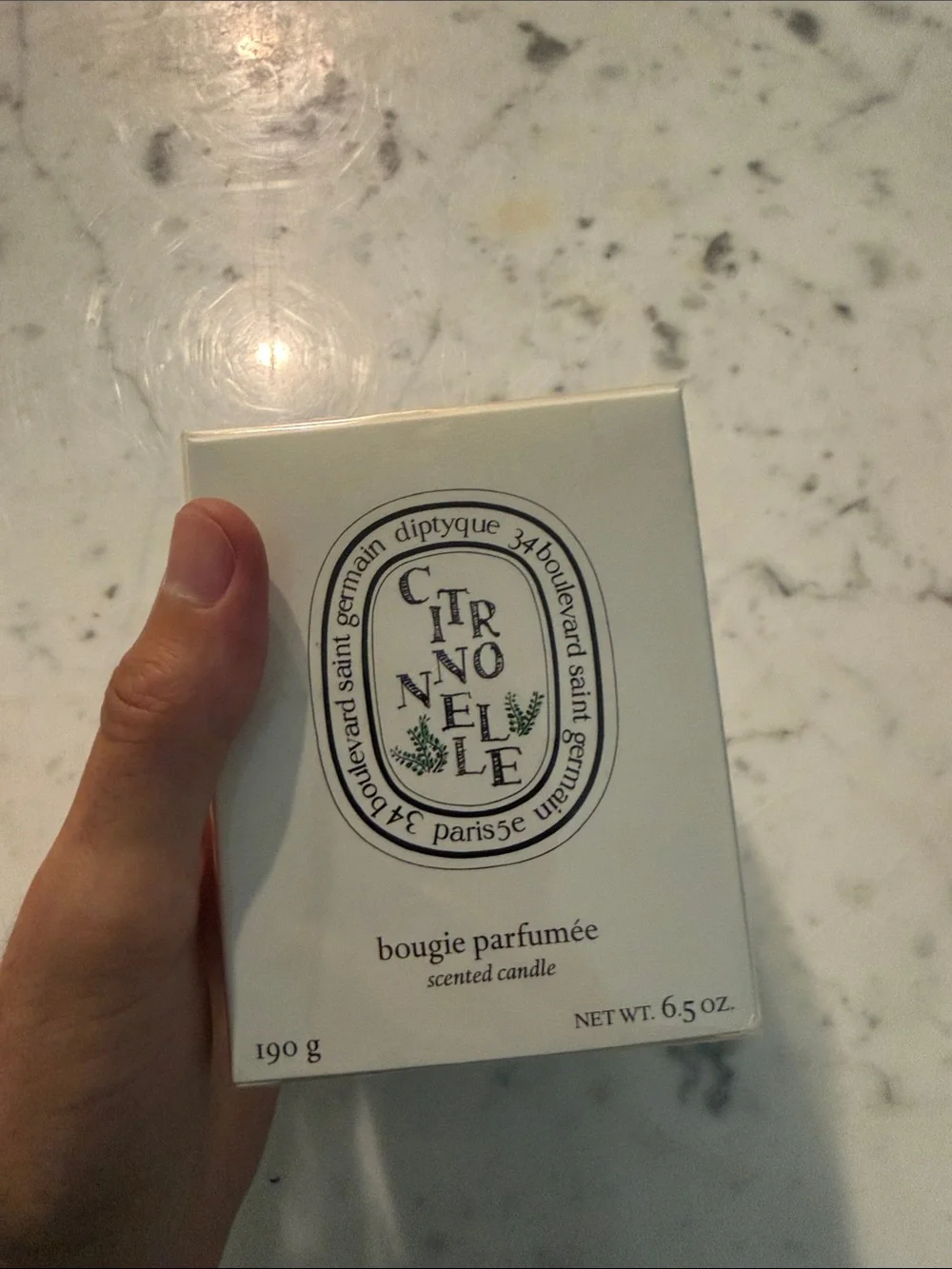 diptyque citronella scented candle new in box